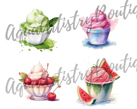 Watercolor Ice Cream Digital Download Wall Art - Etsy