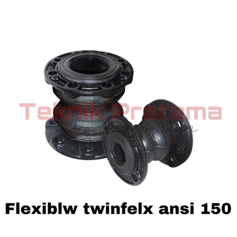 Jual 6 Rubber Flexible Joint Twinflex TOZEN 6 Ansi 150 Flange Hitam