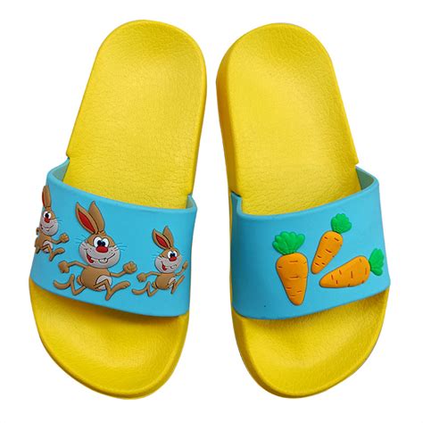 Upper Logo Printing Kids Sandals Unisex Custom Pvc Children Slides