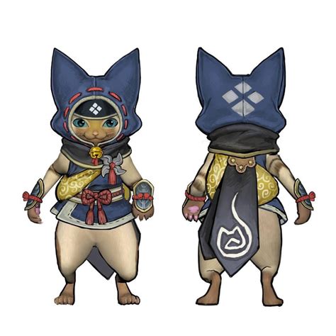 Monster Hunter Rise Concept Art: Palico Kamura armor references. : r ...