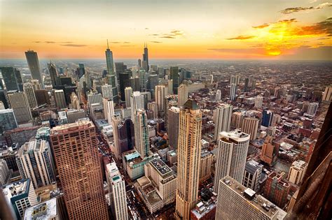 chicago, City, Sunset Wallpapers HD / Desktop and Mobile Backgrounds