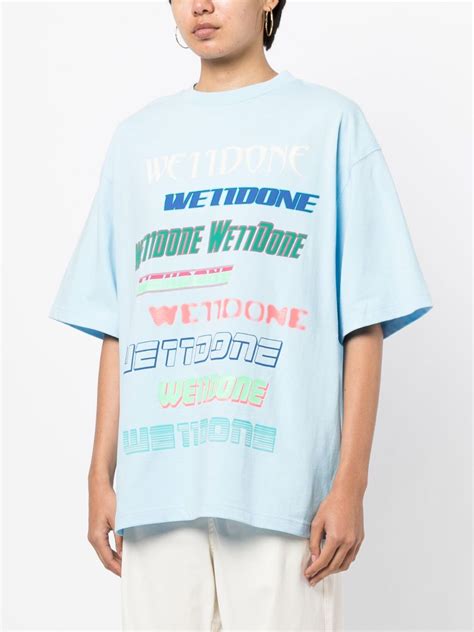 We11done Logo Print Cotton T Shirt Farfetch