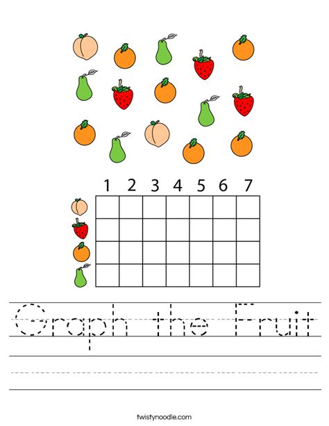 Graph The Fruit Worksheet Twisty Noodle