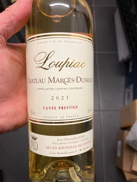 2021 Château Margès Dusseau Cuvée Prestige France Bordeaux Entre