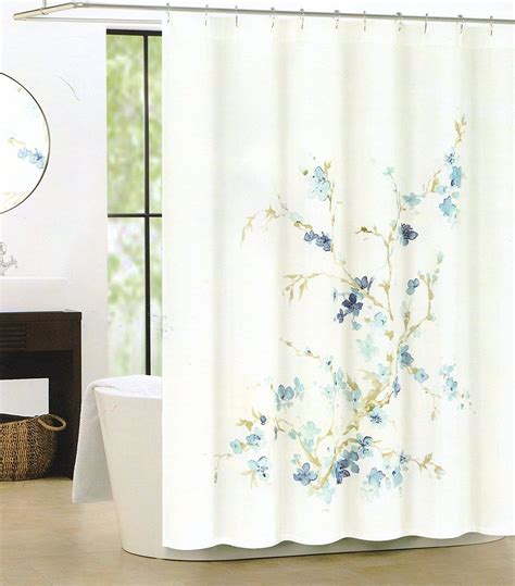 Tahari Luxury Cotton Blend Shower Curtain Printemps