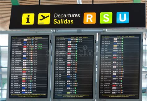 Board Departures in the Madrid Barajas Airport Editorial Photography ...