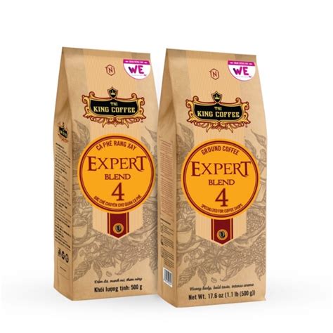 Cà Phê Rang Xay King Coffee Expert Blend 4 Ground Coffee 100 Hạt Culi