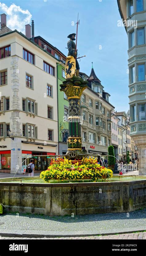 Old Town of Schaffhausen, Canton Schaffhausen, Switzerland Stock Photo ...