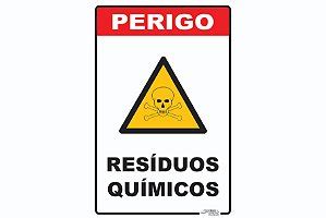 Placa Perigo Estoque de Produtos Químicos Afonso Sinalizações