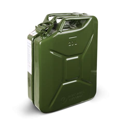 4x 20L Stalen Brandstof Jerrycan GROEN 1x Schenktuit Jerrycanshop Nl