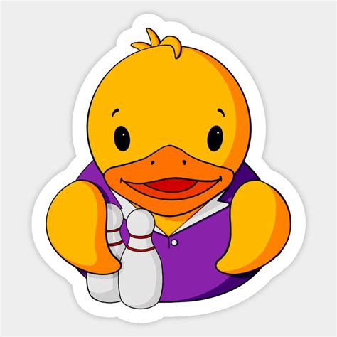 Bowling Pins Rubber Duck Sticker In 2024 Rubber Duck Duck Bowling Pins