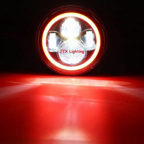 Jtx 7 Led Hilo Headlights Head Lights Red Halo Flashes Amber When