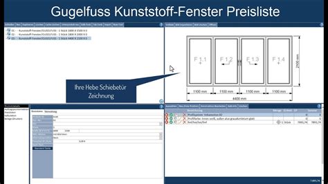 MsFaktura V4 Gugelfuss Kunststoff Fenster Angebot Erstellen Mit U