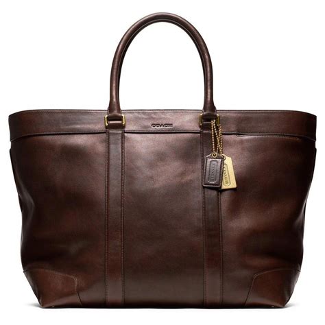 Coach Bleeker Legacy Leather Weekend Tote Mahogany Bags Arnotts