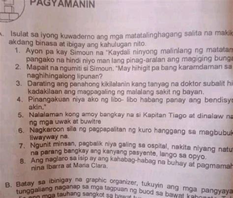 PAGYAMANIN Isulat Sa Iyong Kuwaderno Ang Mga StudyX