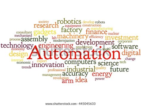 Automation Word Cloud Concept On White Stock Illustration 445045633