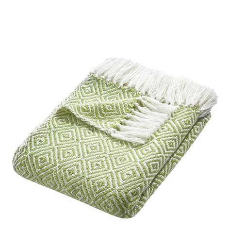 Woven Diamond 130x180cm Throw Green Brandalley