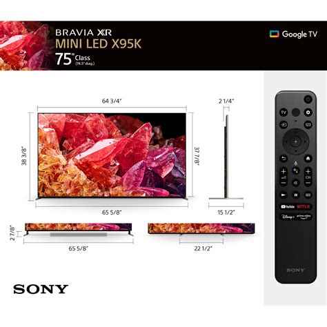 Sony 75” Class BRAVIA XR X95K 4K HDR Mini LED with Smart Google TV ...