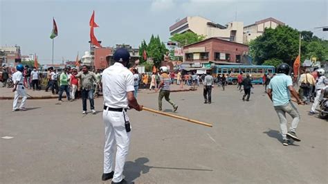 Ramnavami Howrah রামনবমীর মিছিল ইস্যুতে হাওড়ায় উত্তেজনা পুলিশের