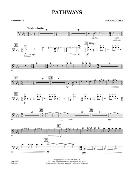 Pathways Trombone By Michael Oare Concert Band Digital Sheet