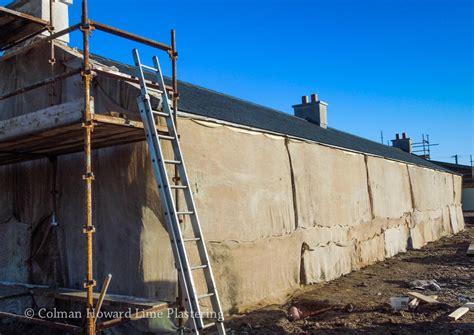 Rough Cast Render To Old Cottage Colman Howard Lime Plastering