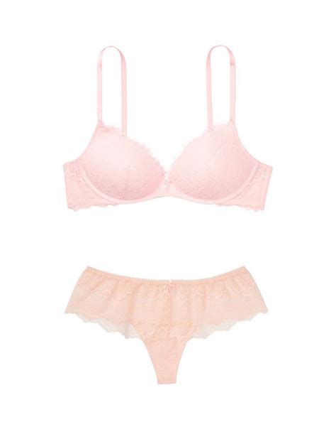 Комплект Білизни Victoria S Secret Dream Angels Lightly Lined Wireless Bra And Lace Hipster Thong