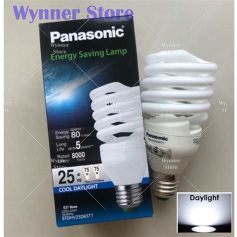 Designer Lighting Panasonic 25w Energy Saving Bulb E27 Spiral Tornado