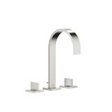 MEM Brushed Platinum Three Hole Basin Mixer With Pop Up Waste