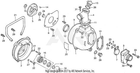 Honda Water Pump Parts Diagram Reviewmotors Co