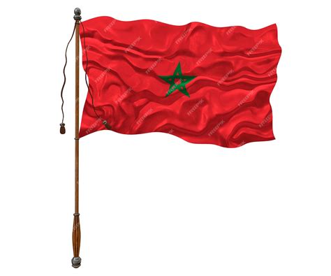 Drapeau National Du Maroc Arrière Plan Avec Le Drapeau Du Maroc Photo