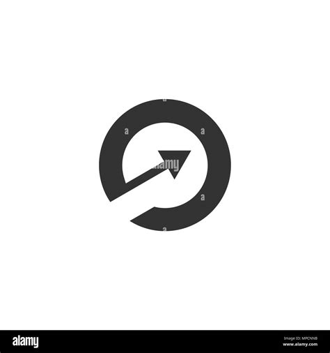 Circle Arrow logo design, with black color Stock Vector Image & Art - Alamy