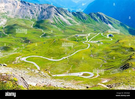 Mountain Asphalt Road Serpentine Winding Grossglockner High Alpine