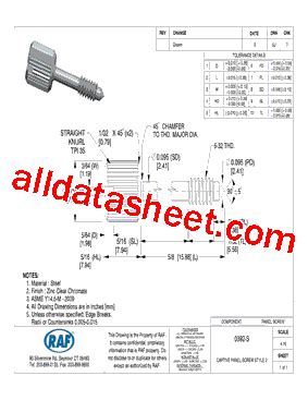 0392 S Datasheet PDF RAF ELECTRONIC HARDWARE