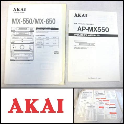 Akai Mx Mx Ap Mx Operating Instructions Manual Other