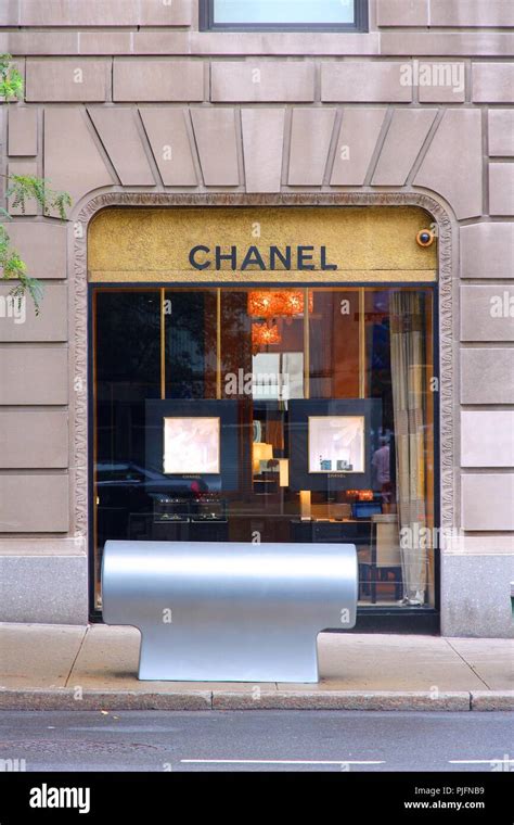 NEW YORK, USA - JULY 1, 2013: Chanel fashion store in Madison Avenue, New York. The famous brand ...