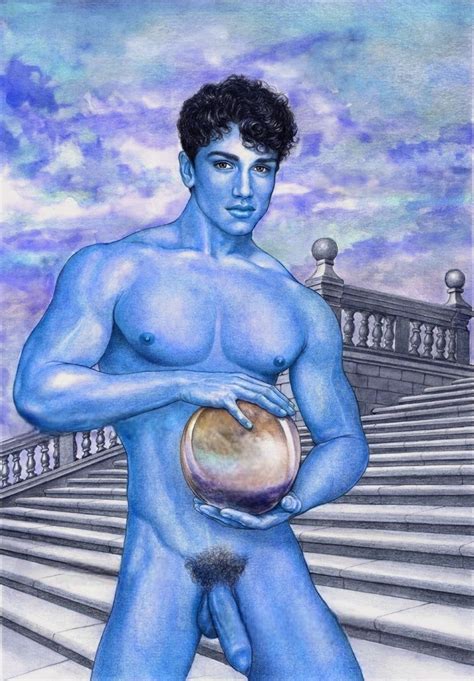 Rule Ball Blue Body Blue Nipples Blue Skin Completely Naked