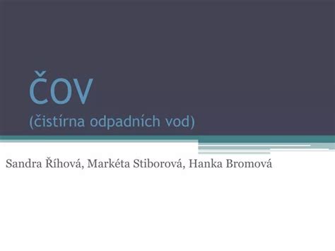 PPT ČOV čistírna odpadních vod PowerPoint Presentation free