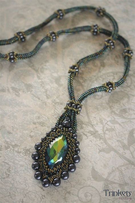 Tutorial For Beadwoven Necklace Dalinda Pdf Etsy Beading Jewelery