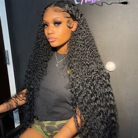 Hd Transparent Deep Wave Frontal Wig X X Curly Lace Front Human