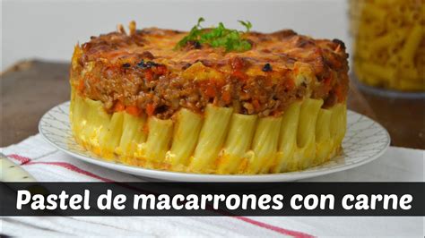 Pastel De Macarrones Con Carne Youtube