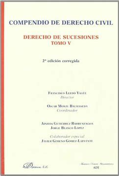 Libro Compendio De Derecho Civil Tomo V Derecho De Sucesiones De