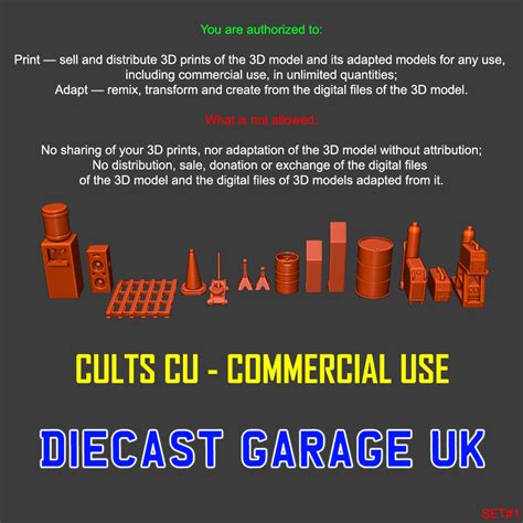 D File Scale Diorama Commercial Set Hot Wheels Matchbox