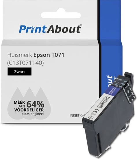 Printabout Huismerk Inktcartridge T C T Zwart Geschikt Voor