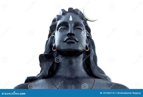 Adiyogi Shiva Statue Coimbatore With Velliangiri Mountains Background Stock Image ...