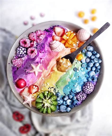 Smoothie Bowl Recipes On Instagram Rainbow In A Bowl By Delighted 🌈