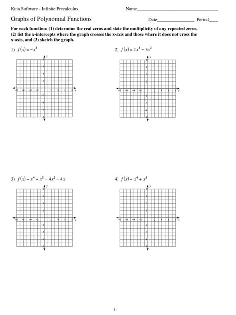 Graphing Polynomials in Factored Form - Worksheets Library