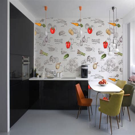 Papel Tapiz Personalizado En Cocina Homify