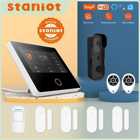 Staniot WiFi Tuya Smart Home Burglar Alarm Kit Wireless Security