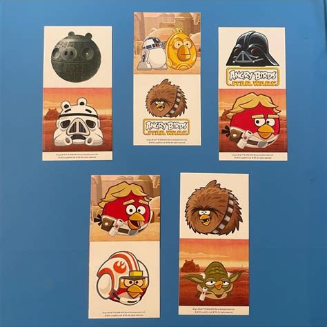 Star Wars | Other | Vintage Star Wars Angry Birds Stickers Sticker Set ...