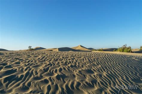 Vista Para Dunas Areia De Maspalomas Em Gran Can Rio